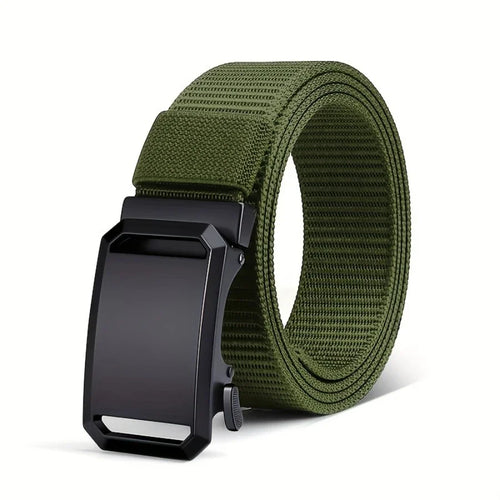 New Automatic Buckle Belt, Canvas Tactical Workwear Casual Outdoor