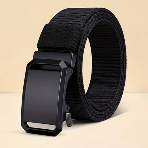 New Automatic Buckle Belt, Canvas Tactical Workwear Casual Outdoor