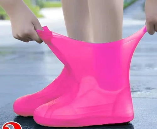 1 Pair Silicone WaterProof Shoe Covers Lip-resistant Rubber Rain Boot