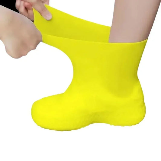 1 Pair Silicone WaterProof Shoe Covers Lip-resistant Rubber Rain Boot